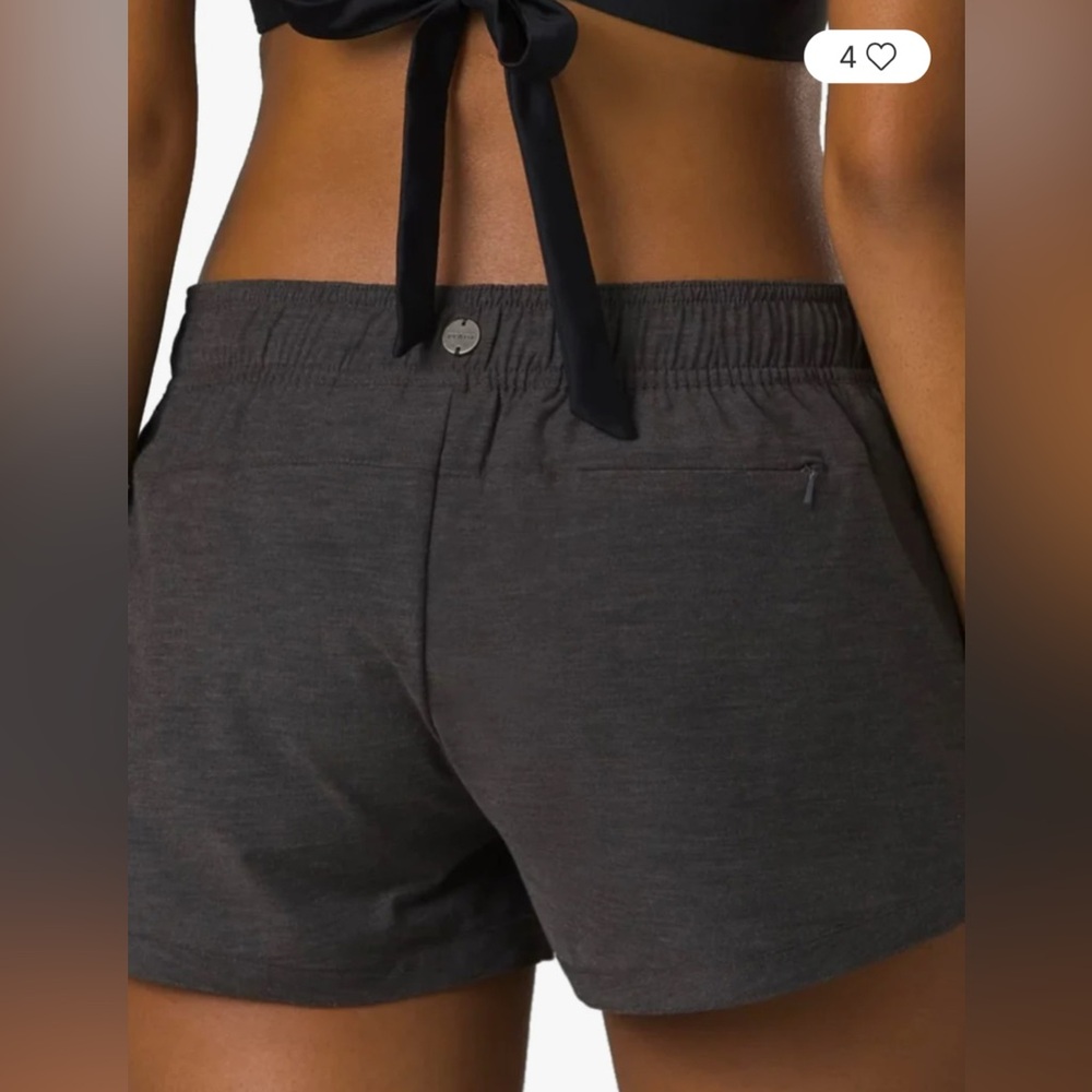 💫prAna Women's Mariya Cover Up Shorts, XS, EUC. Charcoal Gray/Black
